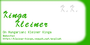 kinga kleiner business card